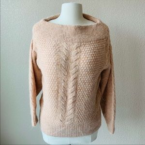 Anthropologie Sleeping on Snow Sweater Cable Knit